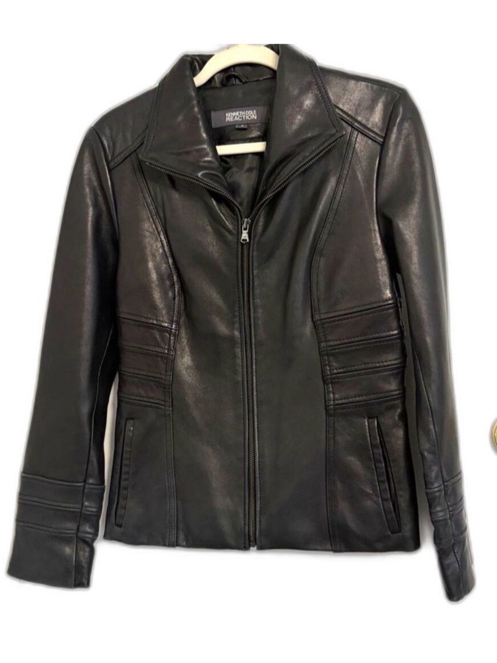 Kenneth Cole Soft 100% Genuine Leather Jacket Size S‎